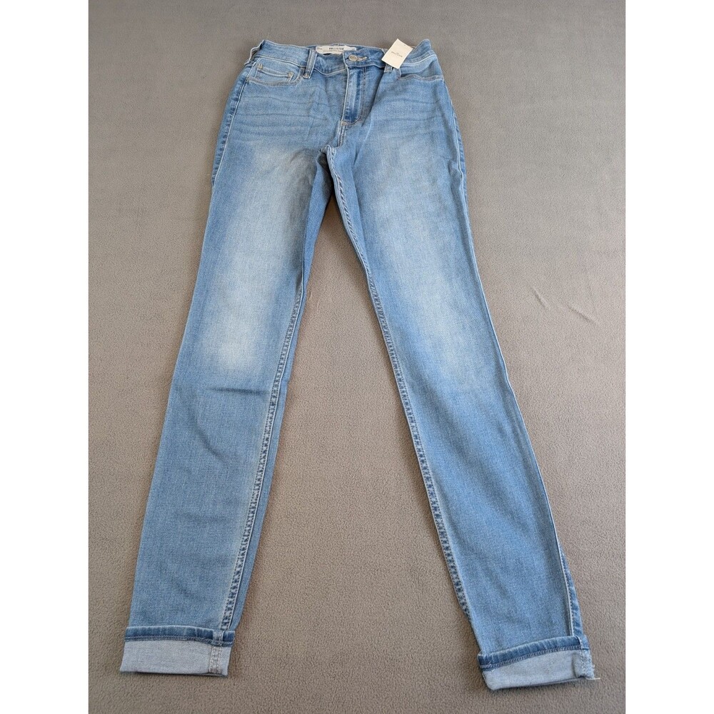 Hollister Curvy High Rise Super Skinny Jeans W27 Long 4L NWT Light Wash Women's